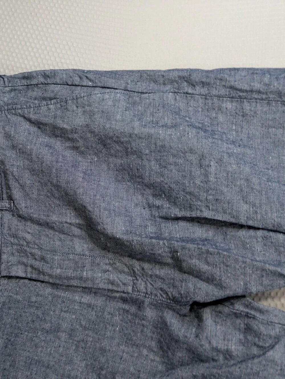 J Crew Driggs Linen Blend Pants Mens 34x34 Heathered Blue Slim Fit Chino H5082